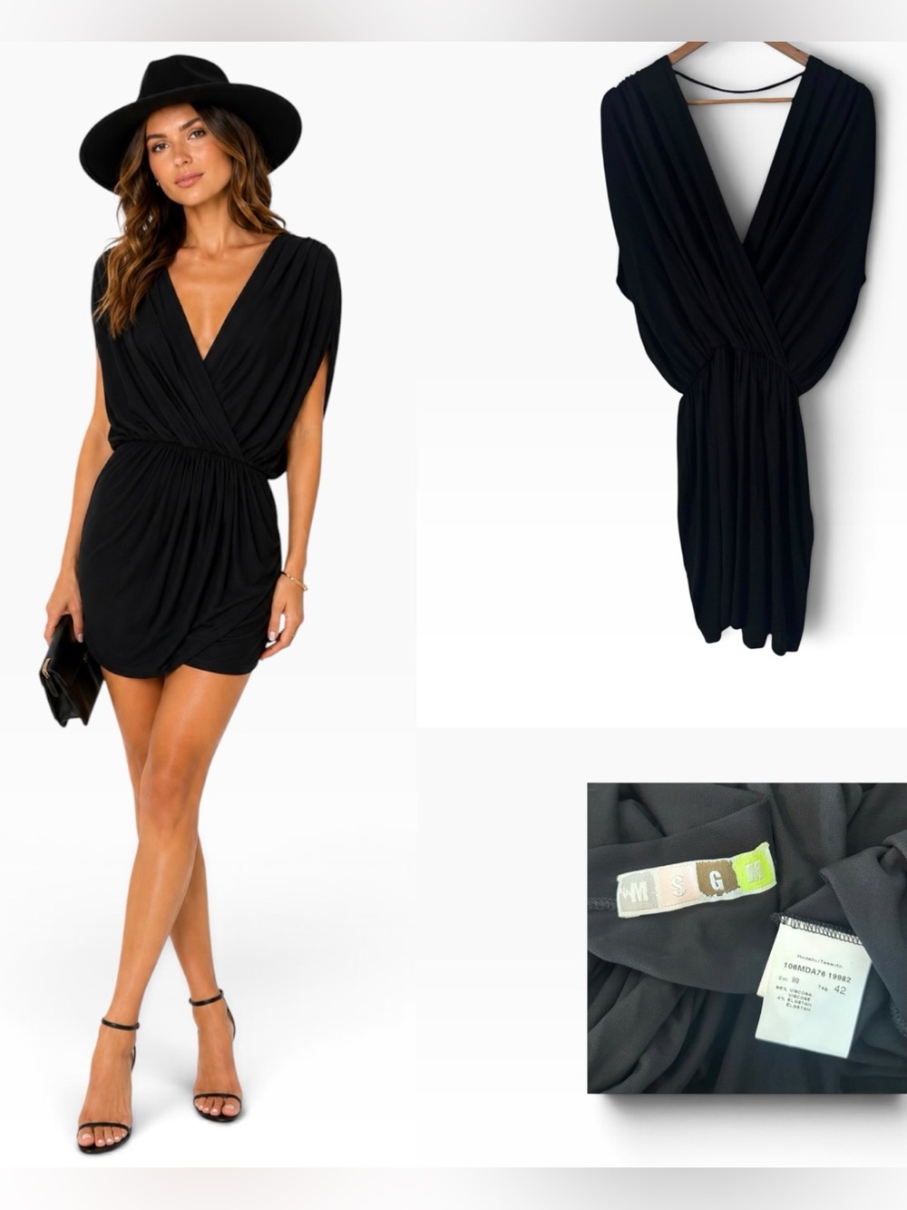 MSGM Draped Mini Dress - Picture 1 of 5